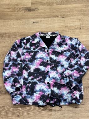 PINK Victoria’s Secret Tie Dye Coach Jacket Windbreaker M